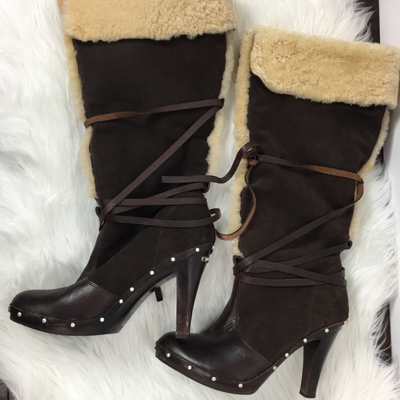 michael kors fur lined boots
